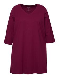 Футболка Ulla Popken Longshirt, цвет dunkle beere