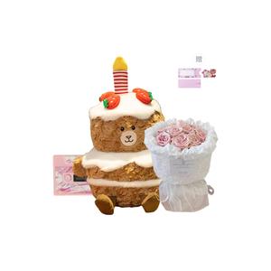 Плюшевый мишка Strawberry Cake, высота 35 см AOLETU