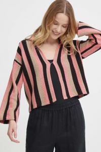 Кардиган из смесового льна Sisley, мультиколор