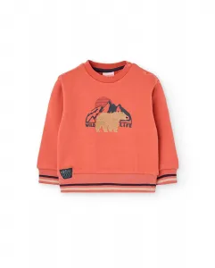 Детская толстовка с рисунком на передней части и регулируемым поясом Boboli, мультиколор