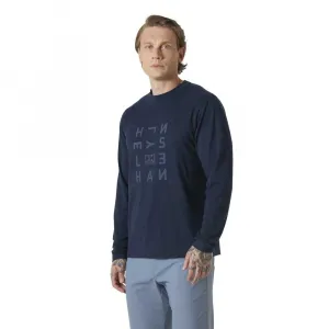 Лонгслив Helly Hansen Skog Graphic Tee, синий
