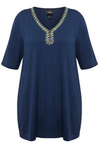 Футболка Ulla Popken Shirt, темно-синий