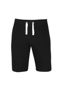 Капюшоны Однотонные тяжелые кампусные шорты AWDis, черный