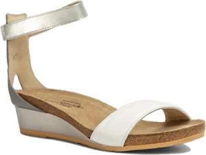 Женские сандалии NAOT Pixie на танкетке с пробковой стелькой и поддержкой свода стопы - регулируемый ремешок на щиколотке - комфорт и поддержка - легкие и идеальны для путешествий - узкая и средняя посадка, белый