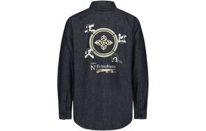 Рубашка мужская джинсовая синяя Evisu, синий