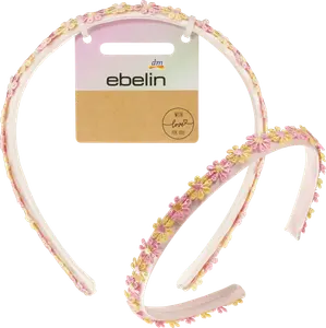 Повязка на голову с цветочной аппликацией 1 шт. ebelin