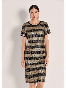 MADELEINE Элегантное полосатое платье-рубашка черного/многоцветного цвета