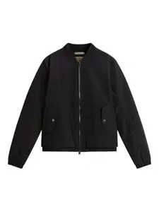 Бомбер с манжетами в рубчик WOOLRICH, черный