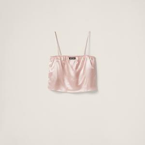 Атласный топ MIU MIU, розовый