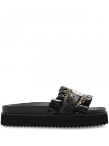 Versace Jeans Couture шлепанцы с логотипом, черный