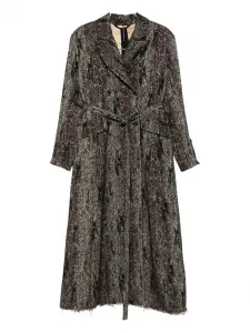 Двубортное пальто с поясом Masnada, черный