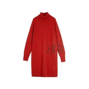 Женское платье с длинными рукавами ELLE, red