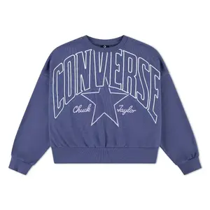 Детская толстовка Converse свободного кроя с графическим принтом Converse kids, синий