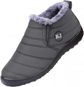 Женские зимние сапоги на снег с утеплителем и меховой подкладкой, удобные теплые ботинки, противоскользящие ботильоны на выход, водонепроницаемые ботинки с легкой обувной конструкцией HCHCTRY, Grey