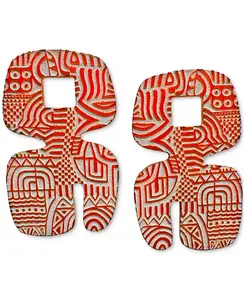 Геометрические серьги Asha Swanky Designs, orange