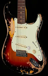 Fender Stratocaster Майка МакКриди с грифом из палисандра, окраска 3-цветный солнечный взрыв (422)