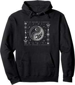 Худи Dream Icons Symbols Yin Yang, черное Trendy Apparel