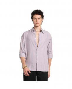 Мужская мятая рубашка сиреневого цвета Campus Sutra, Purple