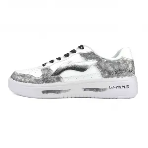 Li-Ning Floating Boat Ink Splatter First Snow Synthetic Leather, белый