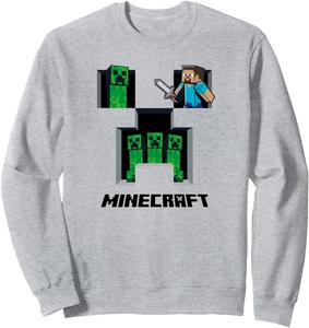 Толстовка Minecraft Creeper Hollow Windowed Steve, синяя