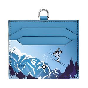 MONTBLANC Кожаный бумажник для мужчин синий