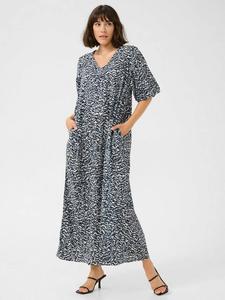 Платье Ruffalo Abstract с V-образным вырезом KAFFE, Blue/Multi