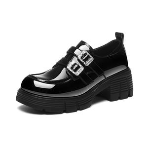 Лоферы 6 см женские Golden Silk Rabbit, Black