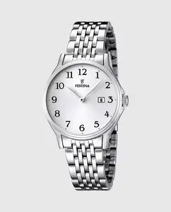 Женские часы F16748/1 Acero Classico из серебристой стали Festina, серебряный