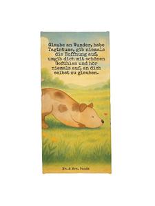 Mr. & Mrs. Panda Дорожное полотенце с изображением собаки и божьей коровки и надписью белого цвета