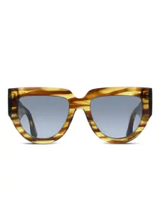 Солнцезащитные очки в полоску Victoria Beckham, коричневый