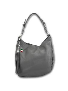 Сумка через плечо из кожи, сумка-шоппер Florence серая, примерно 30 см Florence