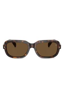 Moncler Eyewear logo-print солнцезащитные очки, коричневый