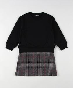 Платье из жаккарда в клетку «глен плейд» Comme Ca Ism, цвет Black