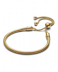 Браслет-цепочка Disney Mickey Mouse Clasp Moments Snake Chain Bracelet Pandora, Disney Mickey Mouse/ Gold