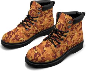 Женские зимние ботинки Pitovozu Camouflage, короткие противоскользящие боевые ботинки на шнуровке, водонепроницаемые кожаные ботинки, обувь, подарки для женщин