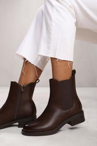 Ботильоны Wheres That From Serna с боковой молнией, коричневый