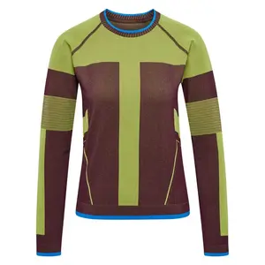 Футболка Hummel 228268 seamless long sleeve, зеленый/коричневый