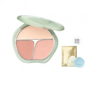 TIMAGE Contested Green Flow Jade Tricolor Blush Palette Setting, легко растушевывается, для контуринга