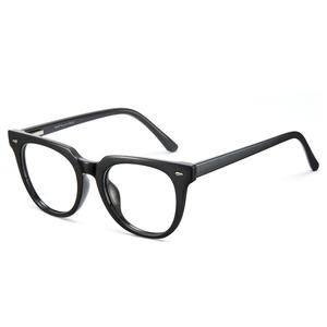 CYXUS Пластиковая овальная оправа для очков унисекс, Bright Black T01