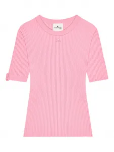Футболка в рубчик Courrèges, розовый