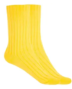Набор из 2 пар женских носков из бамбука с резинкой, не давящей на ногу Punto Blanco, желтый