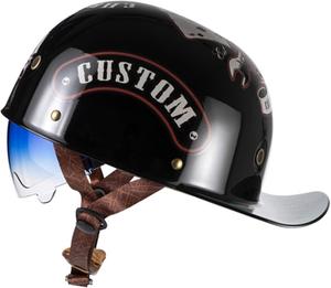 Шлем для мотоцикла YIYHFKM в форме бейсболки, черный