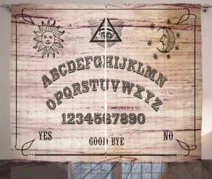 Штора для спиритических сеансов ABAKUHAUS в деревенском стиле, текстура дерева, присборенная тесьма для спальни с петлями и крючками, 280 x 175 см, цвет: темно-серый, теплый серо-коричневый Abakuhaus