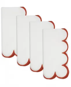 Салфетка с фестончатым краем, набор из 4 шт. Saro Lifestyle, rust