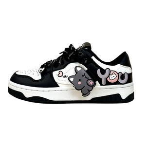 A&M Низкие кроссовки для скейтбординга унисекс черно-белые