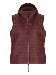 Стеганый жилет с капюшоном на молнии Fendi, красный