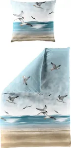 Постельное белье BIERBAUM Seersucker, синее, 135x200 см, с 1 наволочкой Bierbaum