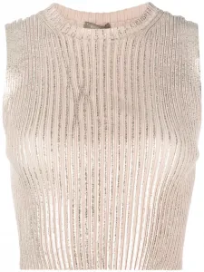 Топ с эффектом металлик Peserico, золотистый