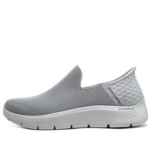 Кроссовки slip ins go walk 'light grey' Skechers, серый