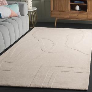 Ковер SAFAVIEH, 183 x 275 см,  Rodeo Collection - Ivory, ручной работы из шерсти, дизайн в стиле Mid-Century Modern, идеально для гостиной, столовой, спальни (RD479A)